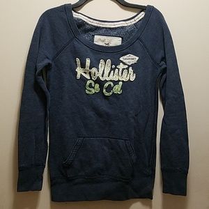 Navy Blue Hollister Crewneck